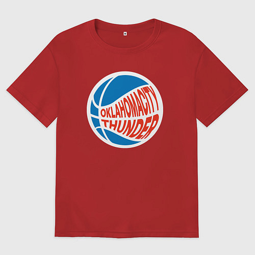 Женская футболка оверсайз Oklahoma Thunder / Красный – фото 1