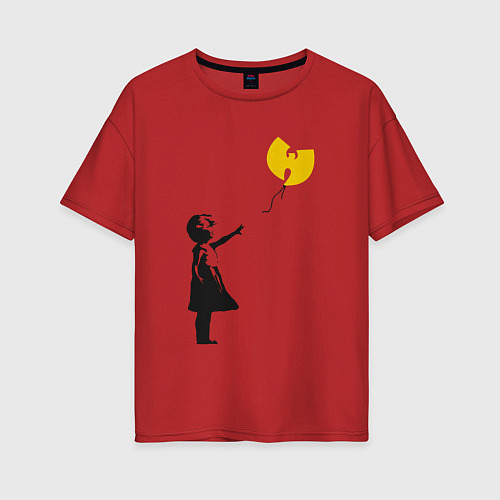 Женская футболка оверсайз Wu-Tang Banksy / Красный – фото 1