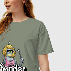 Футболка оверсайз женская Gender Bender, цвет: авокадо — фото 2