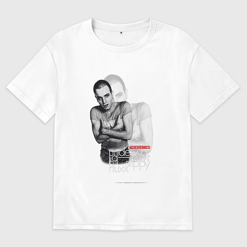 Женская футболка оверсайз Underworld - trainspotting born slippy / Белый – фото 1