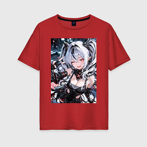 Женская футболка оверсайз Jetavie Punishing Gray Raven / Красный – фото 1