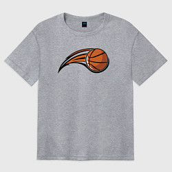Футболка оверсайз женская Basketball shot, цвет: меланж