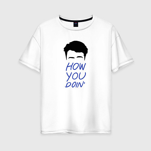 Женская футболка оверсайз How you doin / Белый – фото 1