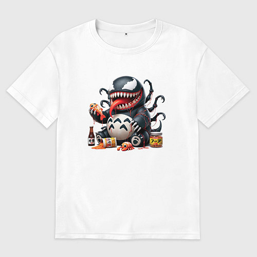 Женская футболка оверсайз Вентоторо - коллаба / Белый – фото 1