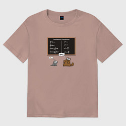 Женская футболка оверсайз Уравнения Максвелла