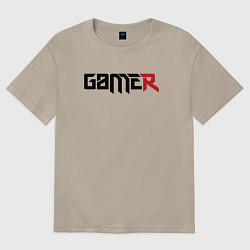Футболка оверсайз женская Gamer, цвет: миндальный
