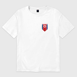 Женская футболка оверсайз North Korean symbol
