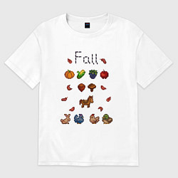 Женская футболка оверсайз Stardew Valley fall