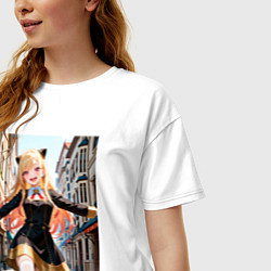 Футболка оверсайз женская Марин Китагава косплей Ани Форджер, цвет: белый — фото 2