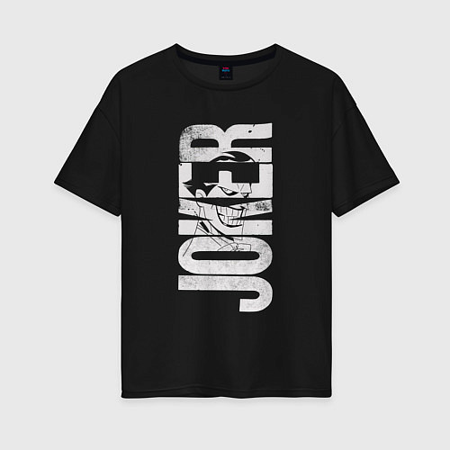 Женская футболка оверсайз Джокер графити / Черный – фото 1