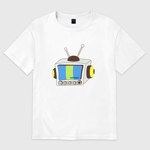 Женская футболка оверсайз Television / Белый – фото 1