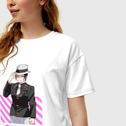 Футболка оверсайз женская Клинок рассекающий демонов Muzan, цвет: белый — фото 2