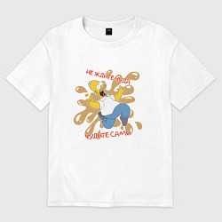 Женская футболка оверсайз Симпсоны не ждите чуда