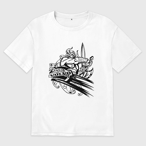 Женская футболка оверсайз Вольво viking / Белый – фото 1