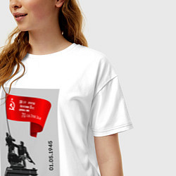 Футболка оверсайз женская Знамя победы над рейхстагом, цвет: белый — фото 2