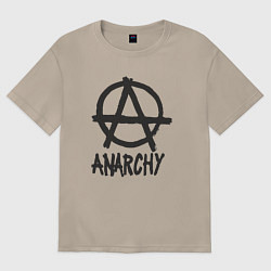 Футболка оверсайз женская Анархист, цвет: миндальный