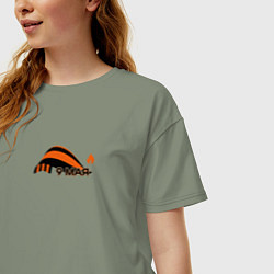 Футболка оверсайз женская День Победы - 9 мая, цвет: авокадо — фото 2