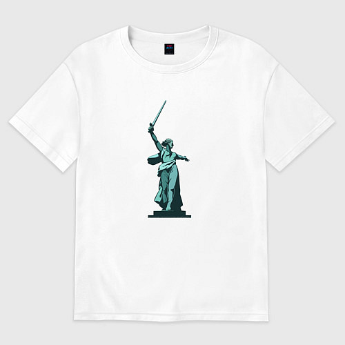 Женская футболка оверсайз Родина мать победа / Белый – фото 1