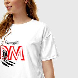 Футболка оверсайз женская Depeche Mode - Memento Mori Fletch rip, цвет: белый — фото 2