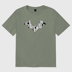 Футболка оверсайз женская Batman logo: Vengeance, цвет: авокадо
