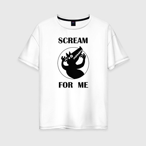 Женская футболка оверсайз Кошмарный монстр ужастики / Белый – фото 1