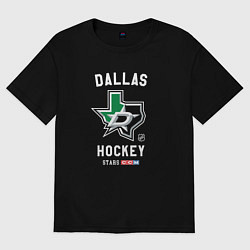 Футболка оверсайз женская Даллас Старз НХЛ, цвет: черный