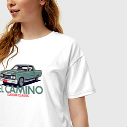 Футболка оверсайз женская El Camino custom classic, цвет: белый — фото 2