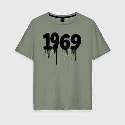 Футболка оверсайз женская Капающий 1969, цвет: авокадо