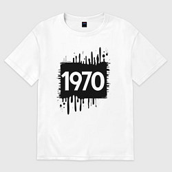 Футболка оверсайз женская Чёрная краска 1970, цвет: белый