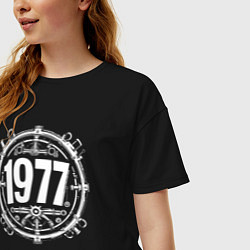 Футболка оверсайз женская Механический круг времени 1977, цвет: черный — фото 2