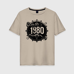 Женская футболка оверсайз Механический 1980