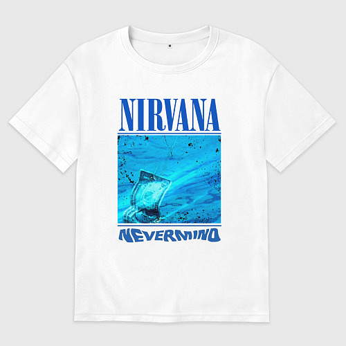 Женская футболка оверсайз Nirvana nevermaind woter / Белый – фото 1