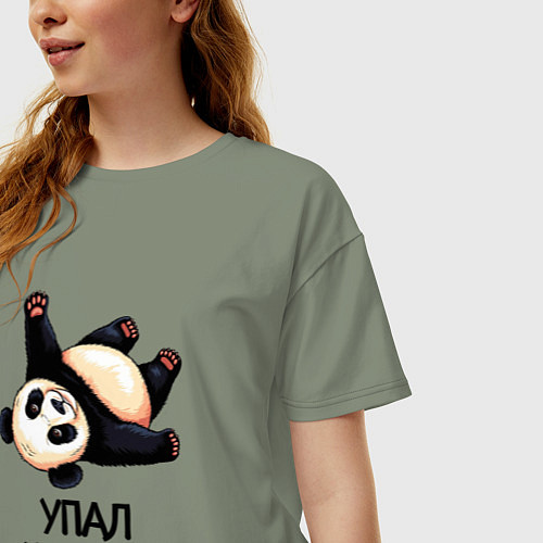 Женская футболка оверсайз Упал и лежу / Авокадо – фото 3