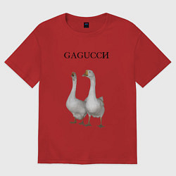 Футболка оверсайз женская Gagucci, цвет: красный