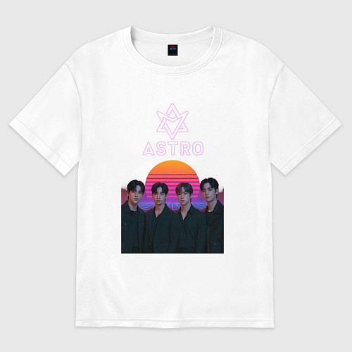 Женская футболка оверсайз Astro retro / Белый – фото 1