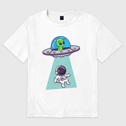 Женская футболка оверсайз Похищение космонавта