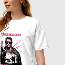 Футболка оверсайз женская Терминатор фильм 1, цвет: белый — фото 2