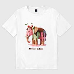 Женская футболка оверсайз Брейнрот - Elefante Gelato