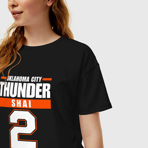 Женская футболка оверсайз Shai - Oklahoma Thunder / Черный – фото 3