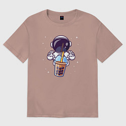 Женская футболка оверсайз Космический бабл-чай