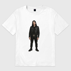 Футболка оверсайз женская Bones во весь рост, цвет: белый