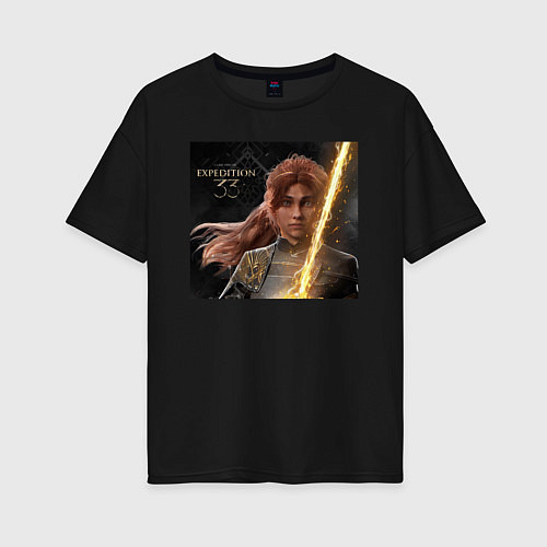 Женская футболка оверсайз Clair Obscur Expedition 33 Maelle / Черный – фото 1