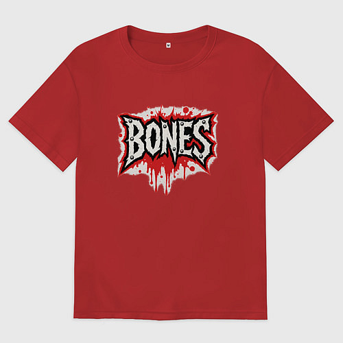 Женская футболка оверсайз Логотип Bones / Красный – фото 1