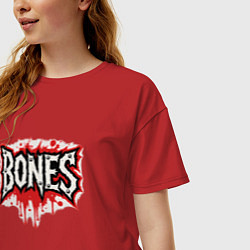 Футболка оверсайз женская Логотип Bones, цвет: красный — фото 2