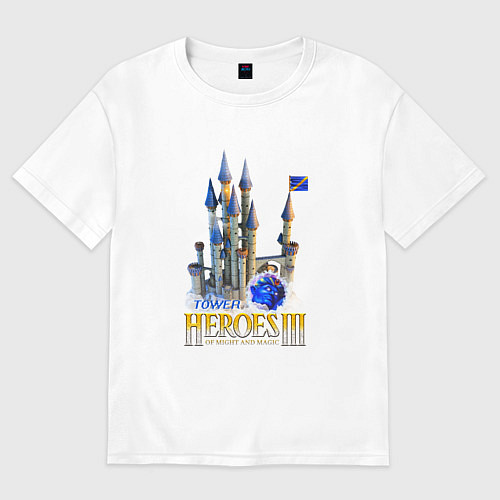 Женская футболка оверсайз Heroes of might and magic 3 Tower / Белый – фото 1
