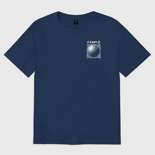 Женская футболка оверсайз Sample toblerone tower / Тёмно-синий – фото 1