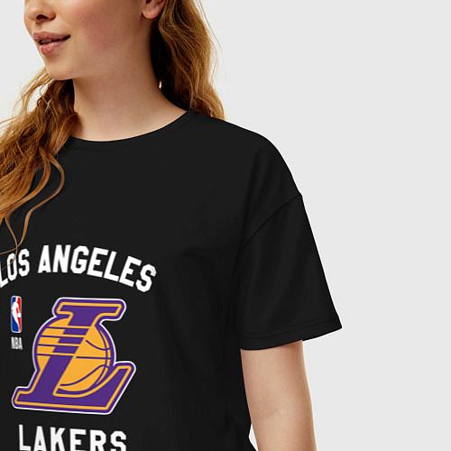 Женская футболка оверсайз Лейкерс НБА / Черный – фото 3