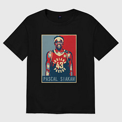 Футболка оверсайз женская Pascal Siakam, цвет: черный