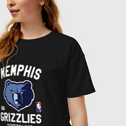 Футболка оверсайз женская Memphis Grizzlies - NBA team, цвет: черный — фото 2