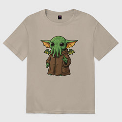 Женская футболка оверсайз Грогу - Ктулху